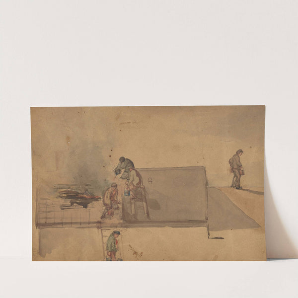 A Fire at Pomfret (1849) by James Abbott McNeill Whistler