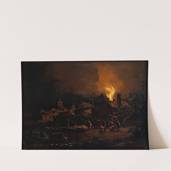 A fire in a Dutch village by Egbert Lievensz van der Poel