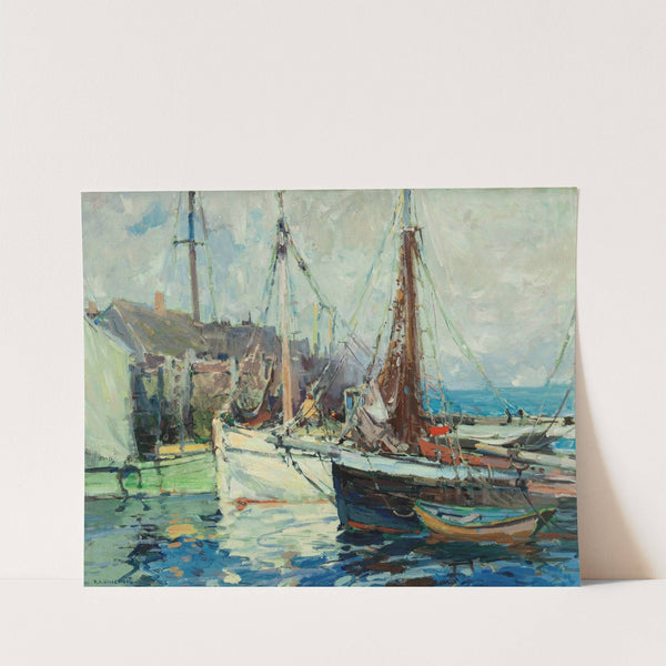 A Fish Buyers’ Wharf by Harry Aiken Vincent