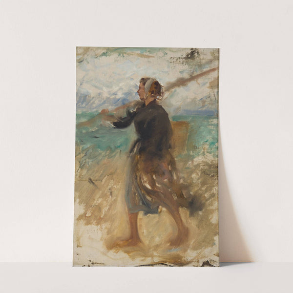 A Fishergirl from the North of France. Study by August Hagborg