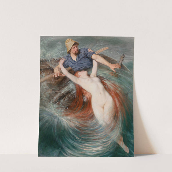 A fisherman engulfed by a siren by Knut Ekwall
