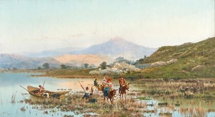 A fisherman’s family by Lake Fucino