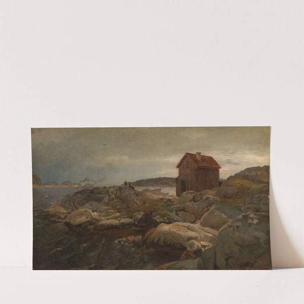 A Fisherman’s Home, Lillesand (1858) by Hans Gude
