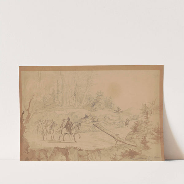 A flag of truce to exchange prisoners, Green River, Kentucky by Adolph Metzner