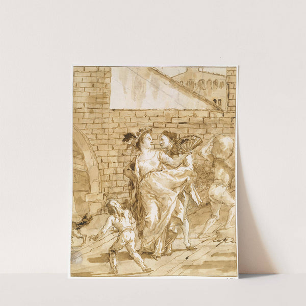 A Flirtation (ca. 1797) by Giovanni Domenico Tiepolo