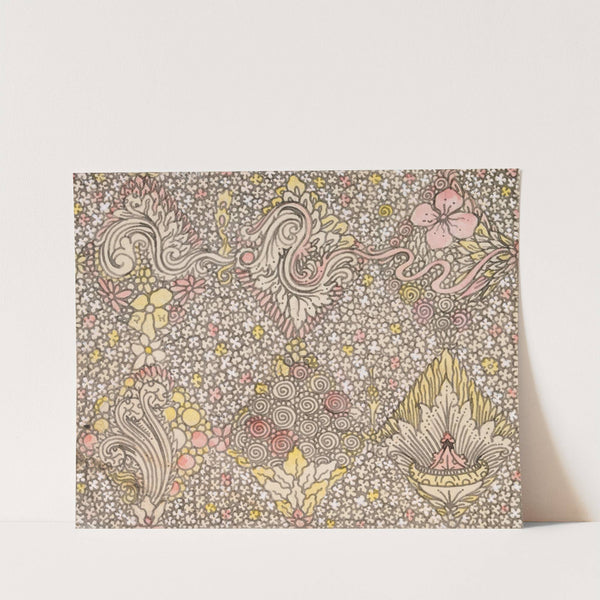 A Floral Textile Design, for Sefton Fabrics, Belfast by Harry Clarke