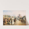 A Flower Market before the Church of St. Charles, Vienna by Emil Barbarini