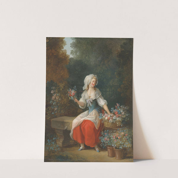 A flower seller by Jean-Frédéric Schall