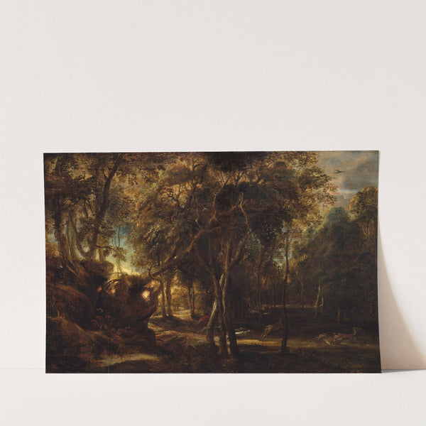 A Forest at Dawn with a Deer Hunt by Peter Paul Rubens