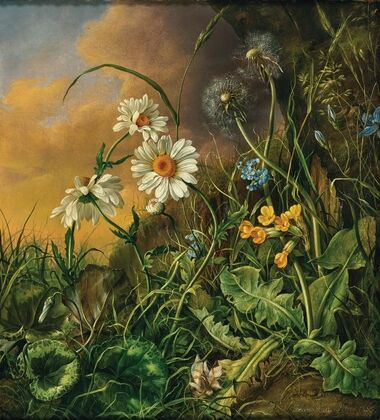 A Forest Floor with Daisies, Primroses and Dandelions — size preview