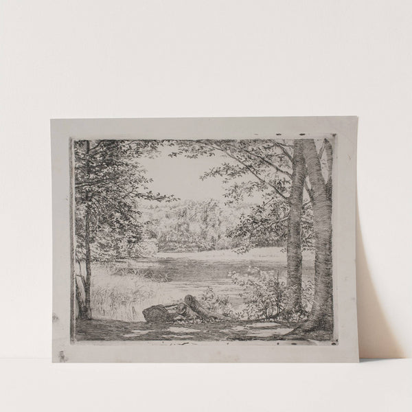 A forest lake near Hellebæk by Carl Bloch