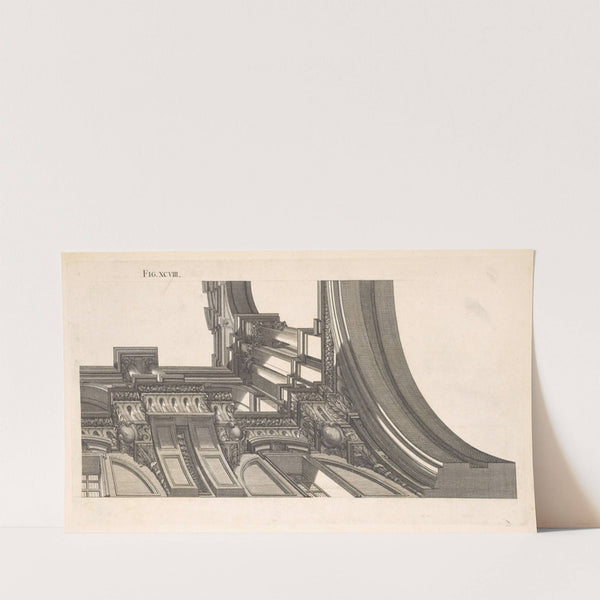 A fourth part of the architectonical design, painted on the vault of S. Ignatius’s church; with its lights and shadows. (1707) by Andrea Pozzo