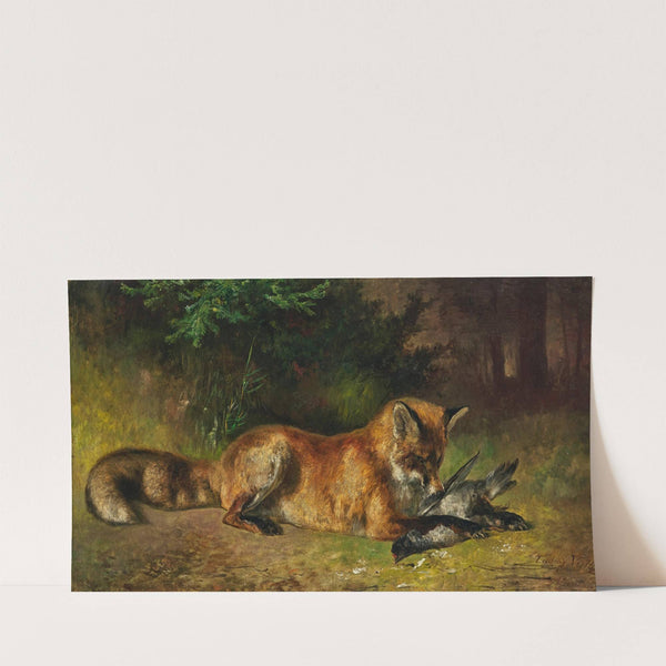 A Fox with its Prey by Ludwig Voltz