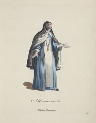 A Franciscan nun. Religieuse Franciscaine. (1757-1772)