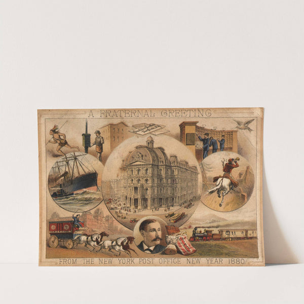 A Fraternal Greeting from the New York Post Office, New Year 1880 (1880)