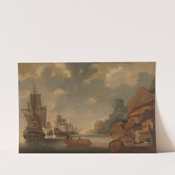 A French Squadron near a Rocky Coast by Jacob Adriaensz. Bellevois