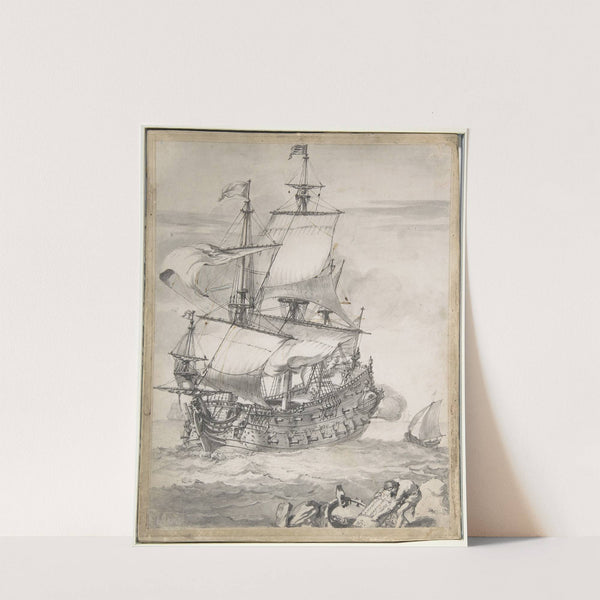 A Frigate at Sea by Pierre Puget