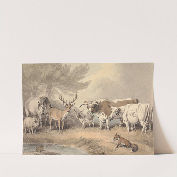 A Frog Confronting a Circle of Animals by Samuel Howitt