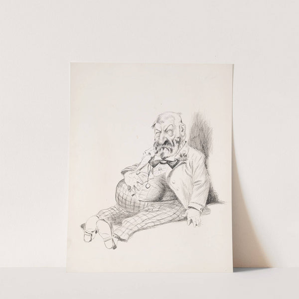 A frowning, disproportioned man in a suit by Homer Davenport