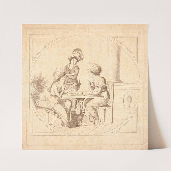 A game at chess (1780) by Henry William Bunbury