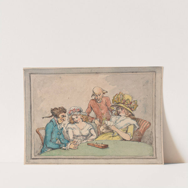 A game of cribbage or Cribbage players by Thomas Rowlandson