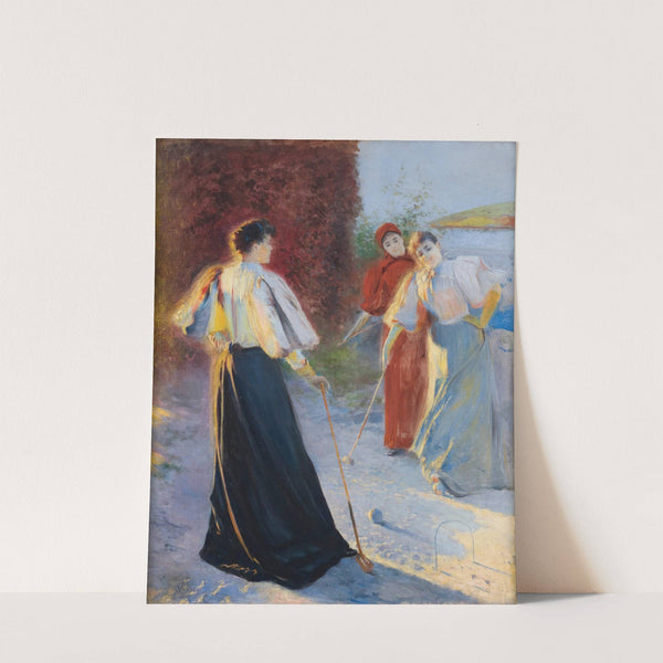 A Game of Crocquet by Leon Wyczółkowski