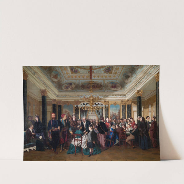 A Gaming Room in Wiesbaden (1864) by Carl d'''Unker