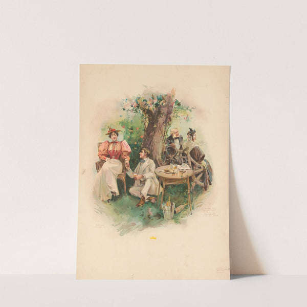 A garden party (1895) by Fred Achert