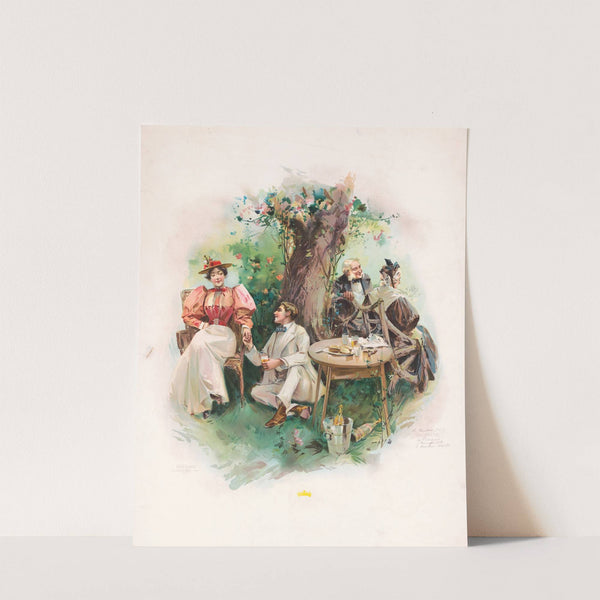 A garden party (1895) by Fred Achert