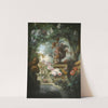 A Garden Scene With An Urn Of Flowers, A Flower Garland And A Fountain Beneath A Canopy Of Wisteria by Miguel Parra Abril