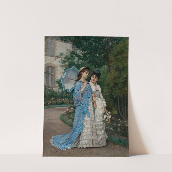 A Garden Stroll (1877) by Auguste Toulmouche
