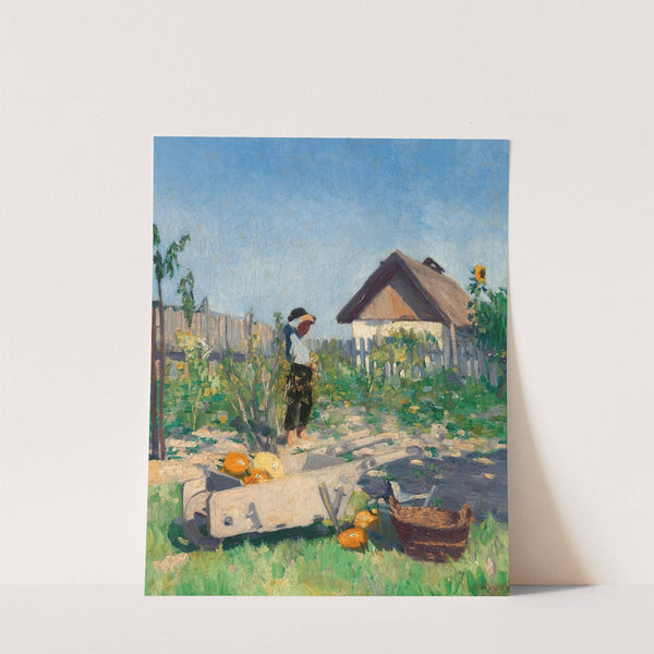 A Gardener in a Late Summer Garden by Jeno Kemenyffy