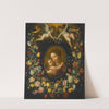A Garland Of Flowers Encircling An Oval Of The Virgin And Child Born Aloft By Angels by Workshop Of Jan Brueghel The Younger