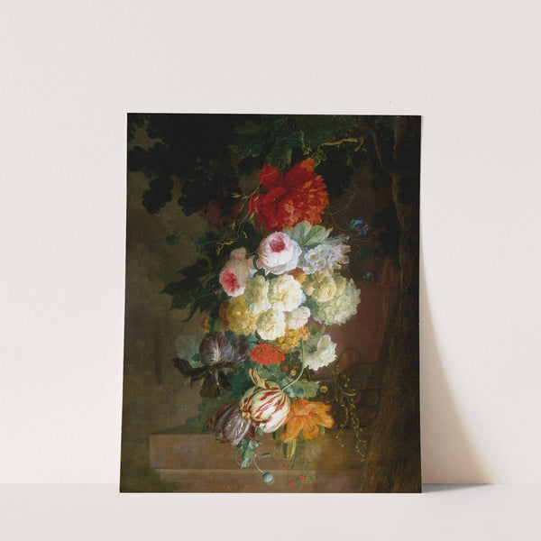 A Garland of Flowers Hanging from a Bough by Jacob Xavery