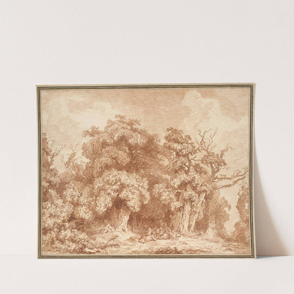 A Gathering at Wood's Edge by Jean-Honoré Fragonard