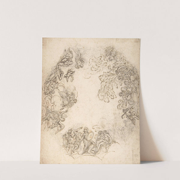 A Gathering of Mythological Figures by Anton Domenico Gabbiani