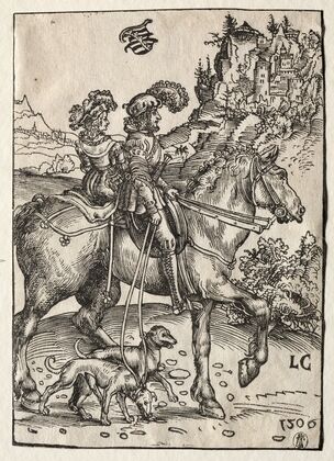 A Gentleman and a Lady Riding to the Chase (1506)