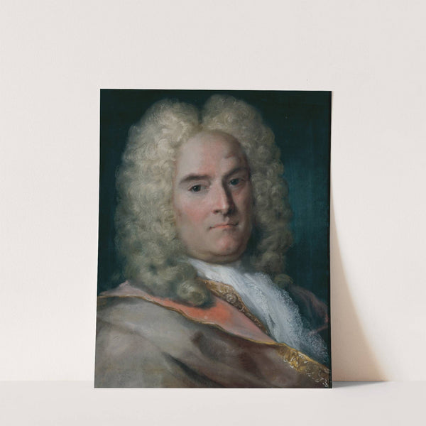 A Gentleman In A Gray Cape Over A Gold-Embroidered Coat by Rosalba Carriera