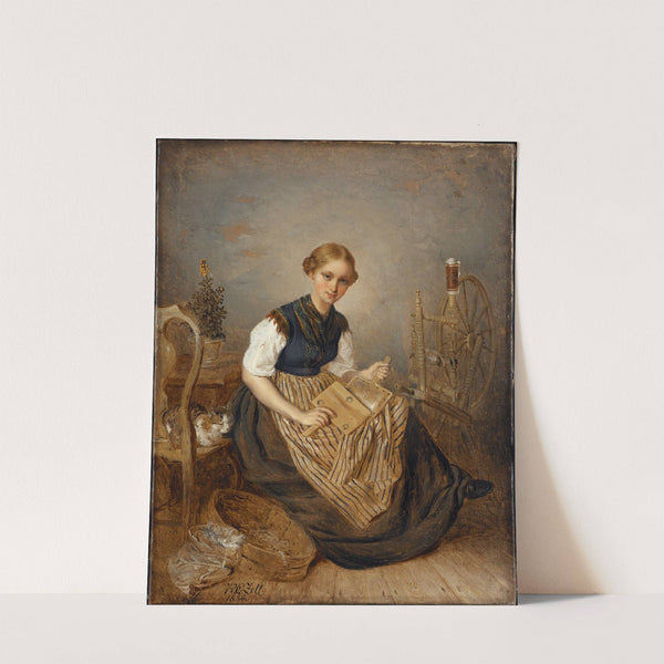 A Girl Carding by Kilian Zoll