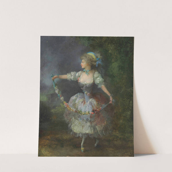A Girl Dancing With A Garland Of Flowers by Jean-Frédéric Schall