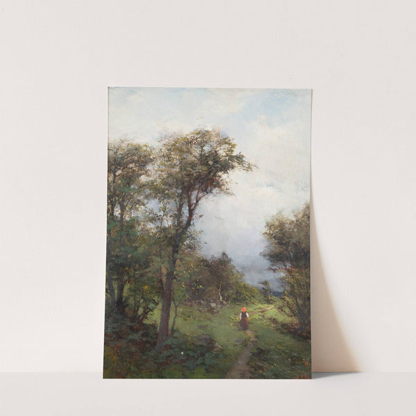 A Girl from Dalarna on the Road by Severin Nilsson