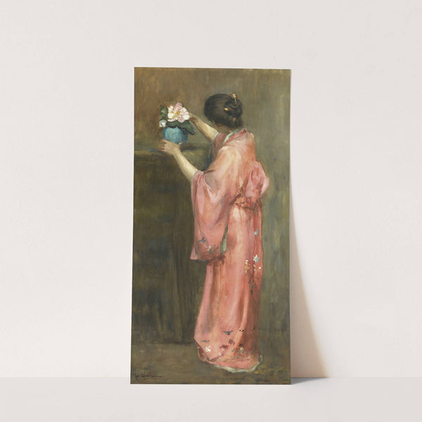A Girl In Kimono Arranging Flowers by Floris Arntzenius