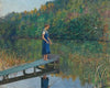 A Girl on a Jetty, fishing
