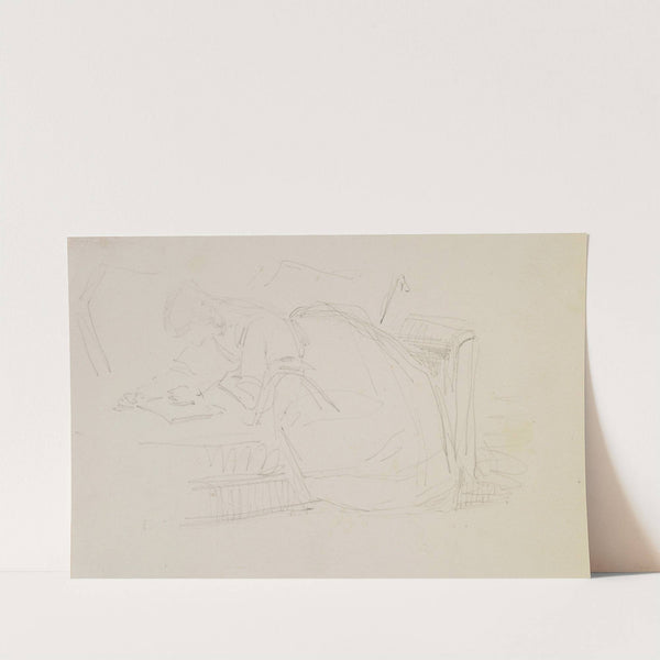 A girl reclining on a couch, reading (1858-1860) by James Abbott McNeill Whistler