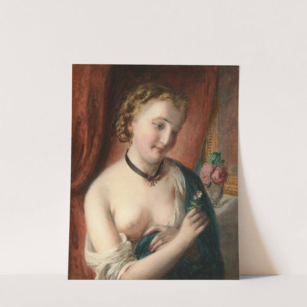 A girl with a black choker by Johann Baptist Reiter