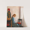 A Girl with a Book by Wilhelm Holter