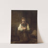 A Girl with a Broom (1646-1651) by Follower of Rembrandt van Rijn