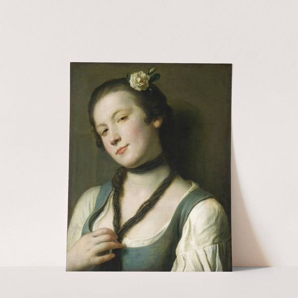 A Girl with a Flower in Her Hair by Pietro Rotari