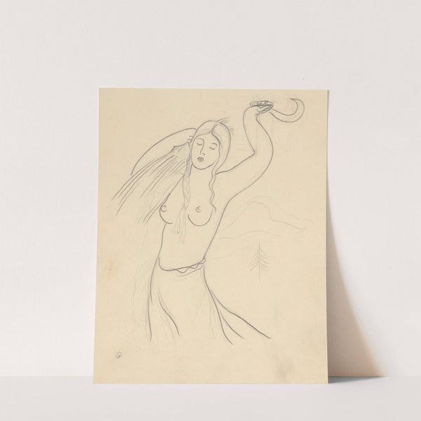 A Girl with a Sickle by Mikuláš Galanda