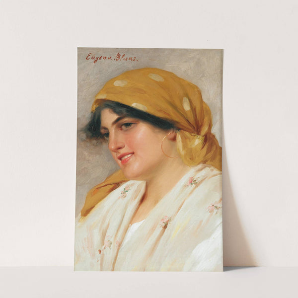 A Girl with a Yellow Headscarf by Eugen von Blaas